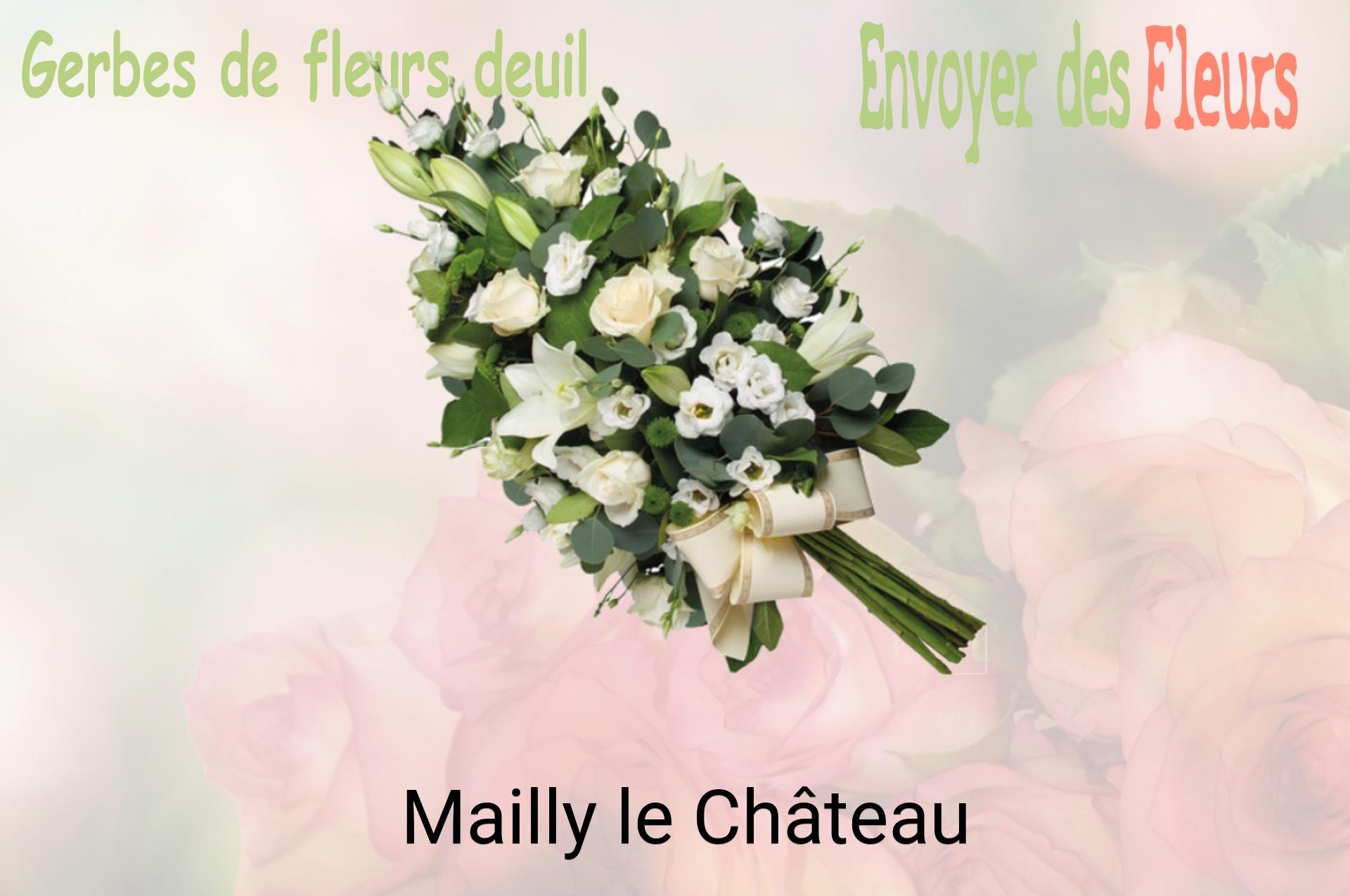 Gerbe de fleurs de deuil livrée à Mailly-le-Château